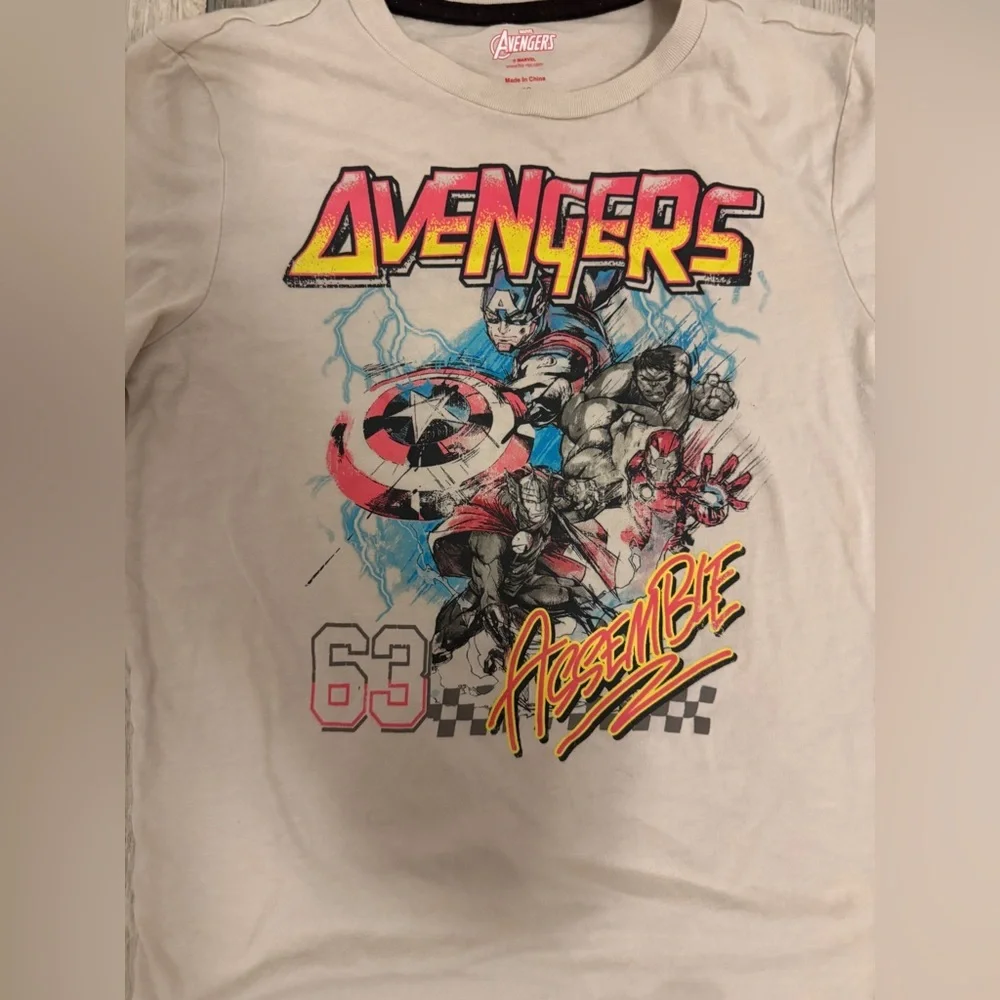 Avenger Cream and Blue boys Short and Shirt Set